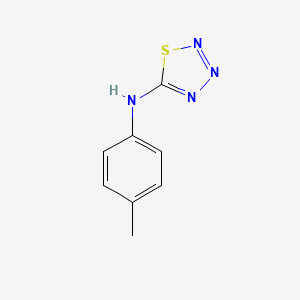 molecular formula C8H8N4S B5619284 N-(4-methylphenyl)-1,2,3,4-thiatriazol-5-amine CAS No. 13078-28-9