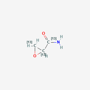 molecular formula C3H5NO2 B561929 Glycidamide-13C3 CAS No. 1216449-31-8