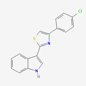 molecular formula C17H11ClN2S B5619295 3-[4-(4-chlorophenyl)-1,3-thiazol-2-yl]-1H-indole 