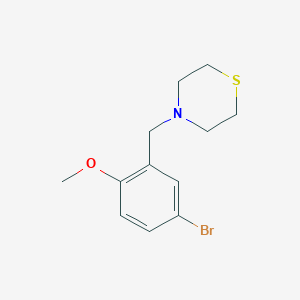 molecular formula C12H16BrNOS B5619300 4-(5-bromo-2-methoxybenzyl)thiomorpholine 