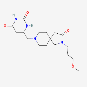 molecular formula C17H26N4O4 B5619314 6-{[2-(3-methoxypropyl)-3-oxo-2,8-diazaspiro[4.5]dec-8-yl]methyl}-2,4(1H,3H)-pyrimidinedione 