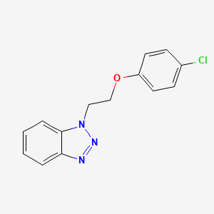 molecular formula C14H12ClN3O B5619316 1-[2-(4-chlorophenoxy)ethyl]-1H-1,2,3-benzotriazole 