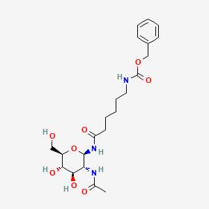 molecular formula C22H33N3O8 B561932 2-Acetamido-2-deoxy-N-[N-(benzyloxycarbonyl)-epsilon-aminocaproyl]-beta-D-glucopyranosylamine CAS No. 56146-89-5