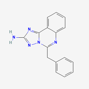 molecular formula C16H13N5 B5619321 5-benzyl[1,2,4]triazolo[1,5-c]quinazolin-2-amine 