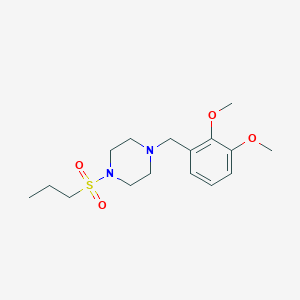 molecular formula C16H26N2O4S B5619329 1-(2,3-dimethoxybenzyl)-4-(propylsulfonyl)piperazine 