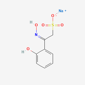 molecular formula C8H8NNaO5S B561934 Sodium (2E)-2-(hydroxyamino)-2-(6-oxocyclohexa-2,4-dien-1-ylidene)ethane-1-sulfonate CAS No. 1024789-05-6