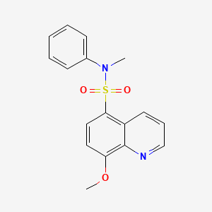 molecular formula C17H16N2O3S B5619360 8-methoxy-N-methyl-N-phenylquinoline-5-sulfonamide 