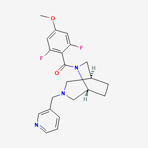 molecular formula C21H23F2N3O2 B5619366 (1S*,5R*)-6-(2,6-difluoro-4-methoxybenzoyl)-3-(pyridin-3-ylmethyl)-3,6-diazabicyclo[3.2.2]nonane 