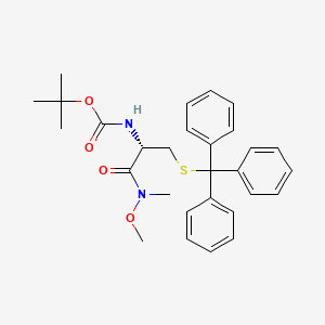 molecular formula C29H34N2O4S B561938 N-Boc-S-三苯甲基半胱氨酸-N-甲氧基-N-甲基酰胺 CAS No. 158861-38-2