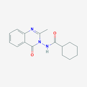 molecular formula C16H19N3O2 B5619384 N-(2-methyl-4-oxo-3(4H)-quinazolinyl)cyclohexanecarboxamide 
