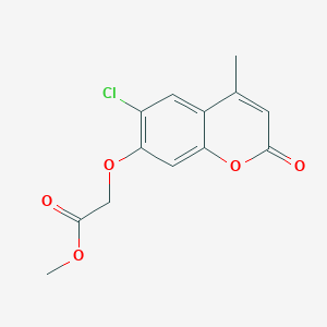 molecular formula C13H11ClO5 B5619389 methyl [(6-chloro-4-methyl-2-oxo-2H-chromen-7-yl)oxy]acetate 