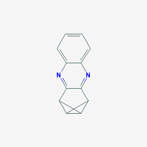 molecular formula C12H8N2 B056194 2,9-Diazapentacyclo[8.4.0.03,8.04,6.05,7]tetradeca-1(14),2,8,10,12-pentaene CAS No. 116996-92-0