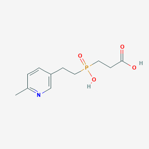 molecular formula C11H16NO4P B5619405 3-{hydroxy[2-(6-methyl-3-pyridinyl)ethyl]phosphoryl}propanoic acid 