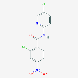 molecular formula C12H7Cl2N3O3 B5619413 2-chloro-N-(5-chloro-2-pyridinyl)-4-nitrobenzamide 