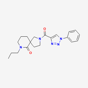 molecular formula C20H25N5O2 B5619415 2-[(1-phenyl-1H-1,2,3-triazol-4-yl)carbonyl]-7-propyl-2,7-diazaspiro[4.5]decan-6-one 