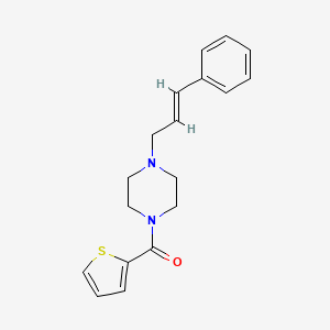 molecular formula C18H20N2OS B5619428 1-(3-phenyl-2-propen-1-yl)-4-(2-thienylcarbonyl)piperazine 