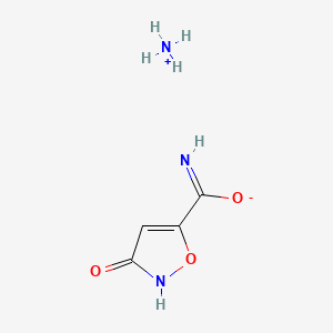 molecular formula C4H7N3O3 B561943 5-(氨基甲酰基)异恶唑-3-醇酸铵 CAS No. 81965-22-2