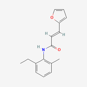 molecular formula C16H17NO2 B5619430 N-(2-ethyl-6-methylphenyl)-3-(2-furyl)acrylamide 