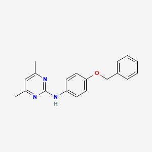 molecular formula C19H19N3O B5619440 N-[4-(benzyloxy)phenyl]-4,6-dimethyl-2-pyrimidinamine 