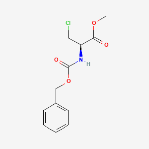 molecular formula C12H14ClNO4 B561945 N-(Benzyloxycarbonyl)-L-beta-chloroalanine Methyl Ester CAS No. 62107-38-4