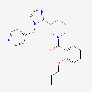 molecular formula C24H26N4O2 B5619504 4-[(2-{1-[2-(allyloxy)benzoyl]piperidin-3-yl}-1H-imidazol-1-yl)methyl]pyridine 