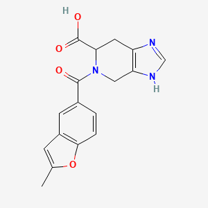 molecular formula C17H15N3O4 B5619517 5-[(2-methyl-1-benzofuran-5-yl)carbonyl]-4,5,6,7-tetrahydro-1H-imidazo[4,5-c]pyridine-6-carboxylic acid 