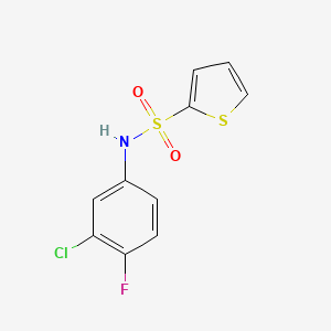 molecular formula C10H7ClFNO2S2 B5619560 N-(3-chloro-4-fluorophenyl)-2-thiophenesulfonamide 