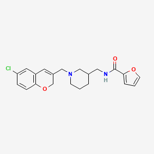 molecular formula C21H23ClN2O3 B5619575 N-({1-[(6-chloro-2H-chromen-3-yl)methyl]piperidin-3-yl}methyl)-2-furamide 
