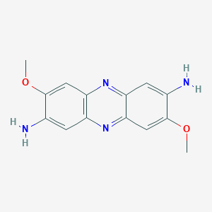 molecular formula C14H14N4O2 B056196 2,7-Diamino-3,8-dimethoxyphenazine CAS No. 125239-64-7