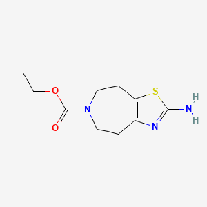 molecular formula C10H15N3O2S B561962 2-Amino-4,5,7,8-tetrahydro-6-(N-carbethoxy)thiazolo[5,4-d]azepine CAS No. 887352-57-0