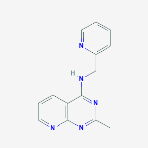 molecular formula C14H13N5 B5619621 2-methyl-N-(pyridin-2-ylmethyl)pyrido[2,3-d]pyrimidin-4-amine 