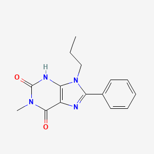 molecular formula C15H16N4O2 B5619624 1-methyl-8-phenyl-9-propyl-3,9-dihydro-1H-purine-2,6-dione CAS No. 61080-67-9