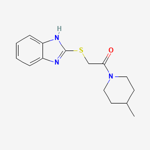 molecular formula C15H19N3OS B5619648 2-{[2-(4-methyl-1-piperidinyl)-2-oxoethyl]thio}-1H-benzimidazole CAS No. 5565-57-1
