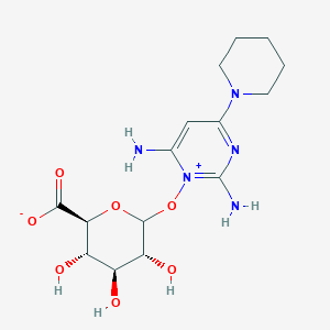 molecular formula C15H23N5O7 B561970 Minoxidil beta-D-Glucuronide CAS No. 56828-40-1