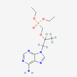molecular formula C13H22N5O4P B561976 9-[2-(Diethylphosphonomethoxy)propyl-d6] Adenine CAS No. 1020719-38-3