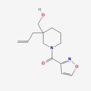 molecular formula C13H18N2O3 B5619766 [3-allyl-1-(3-isoxazolylcarbonyl)-3-piperidinyl]methanol 