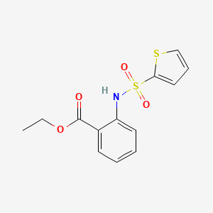 molecular formula C13H13NO4S2 B5619773 ethyl 2-[(2-thienylsulfonyl)amino]benzoate 