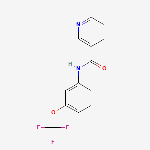 molecular formula C13H9F3N2O2 B5619777 N-[3-(trifluoromethoxy)phenyl]nicotinamide 