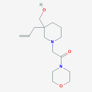 molecular formula C15H26N2O3 B5619785 {3-allyl-1-[2-(4-morpholinyl)-2-oxoethyl]-3-piperidinyl}methanol 