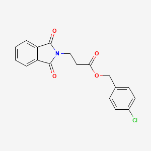 molecular formula C18H14ClNO4 B5619793 4-chlorobenzyl 3-(1,3-dioxo-1,3-dihydro-2H-isoindol-2-yl)propanoate 