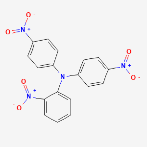 molecular formula C18H12N4O6 B561981 双-(4-硝基苯基)-2-硝基苯胺 CAS No. 117847-23-1
