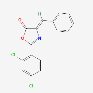molecular formula C16H9Cl2NO2 B5619816 4-benzylidene-2-(2,4-dichlorophenyl)-1,3-oxazol-5(4H)-one 