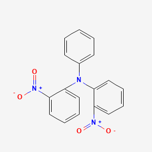 molecular formula C18H13N3O4 B561984 双-(2-硝基苯基)苯胺 CAS No. 127074-39-9