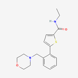 molecular formula C18H22N2O2S B5619846 N-ethyl-5-[2-(morpholin-4-ylmethyl)phenyl]thiophene-2-carboxamide 