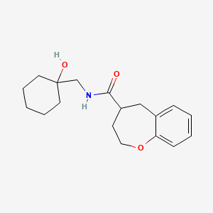 molecular formula C18H25NO3 B5619873 N-[(1-hydroxycyclohexyl)methyl]-2,3,4,5-tetrahydro-1-benzoxepine-4-carboxamide 