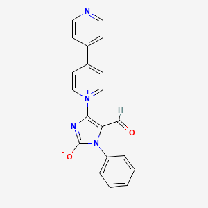 molecular formula C20H14N4O2 B5619899 5-formyl-1-phenyl-4-[4-(4-pyridinyl)-1-pyridiniumyl]-1H-imidazol-2-olate 