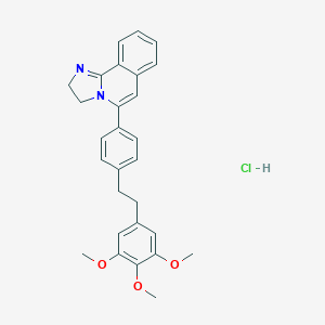 B056199 Imidazo(2,1-a)isoquinoline, 2,3-dihydro-5-(4-(2-(3,4,5-trimethoxyphenyl)ethyl)phenyl)-, monohydrochloride CAS No. 115622-31-6
