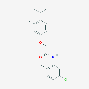 molecular formula C19H22ClNO2 B5619907 N-(5-chloro-2-methylphenyl)-2-(4-isopropyl-3-methylphenoxy)acetamide 