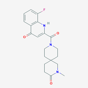 9-[(8-fluoro-4-oxo-1,4-dihydroquinolin-2-yl)carbonyl]-2-methyl-2,9-diazaspiro[5.5]undecan-3-one