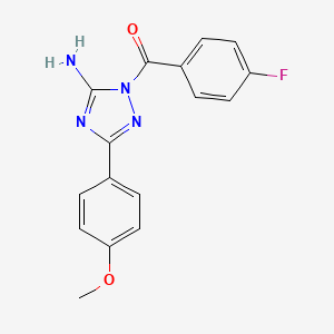 molecular formula C16H13FN4O2 B5619919 1-(4-fluorobenzoyl)-3-(4-methoxyphenyl)-1H-1,2,4-triazol-5-amine 